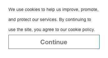 We use cookies to help us improve, promote, and protect our services. By continuing to use the site, you agree to our cookie policy.￼